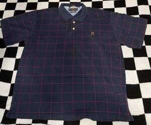 Vintage Tommy Hilfiger Golf Polo Shirt Navy Red Plaid Size XL